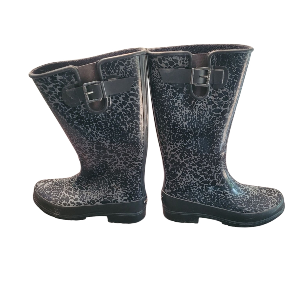 Sperry Black Winter Rain Boots with Adjustable Buckle - Picture 3 of 9